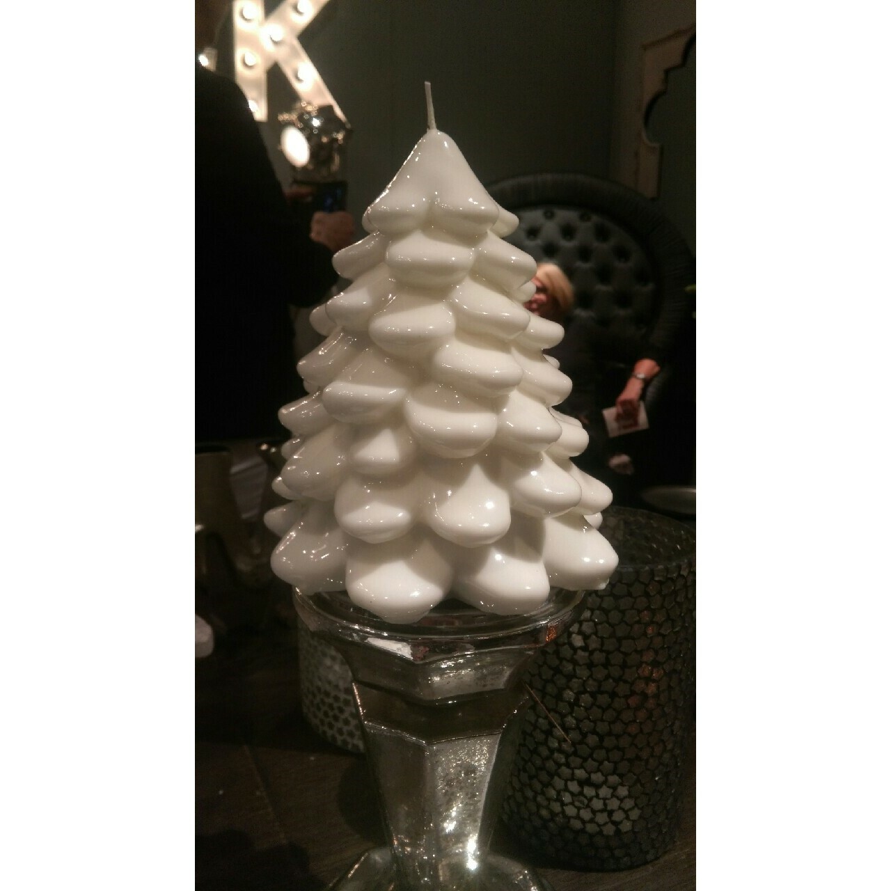 FANCY 白色聖誕樹造型蠟燭