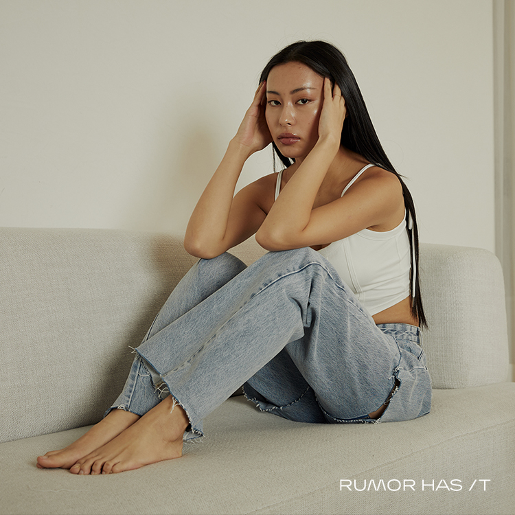 Two Way Distressed Mom Jeans