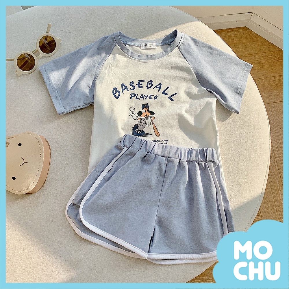 小狗打棒球短袖套裝