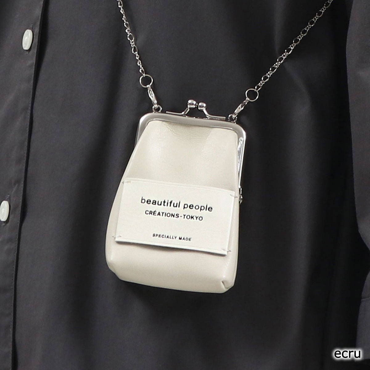 現貨┃日本製 beautiful people Mini Clasp Pouch 皮革 真皮 口金包 迷你鍊包 零錢包