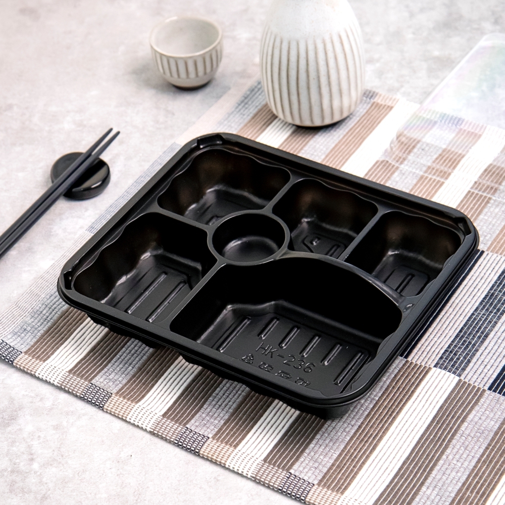 塑膠長方型便當盒 六分格 800ml 39號