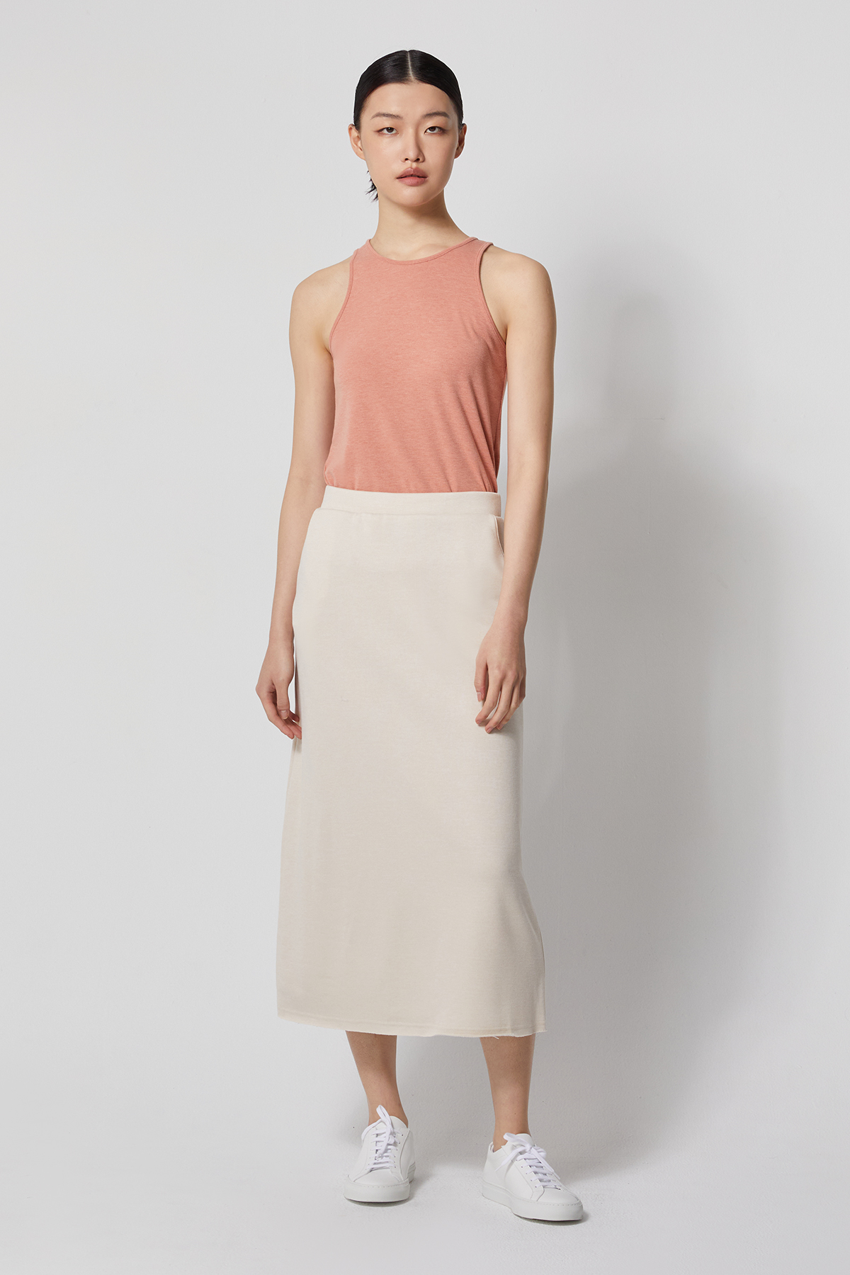 LAZEE 魚鱗布窄裙 女（燕麥）