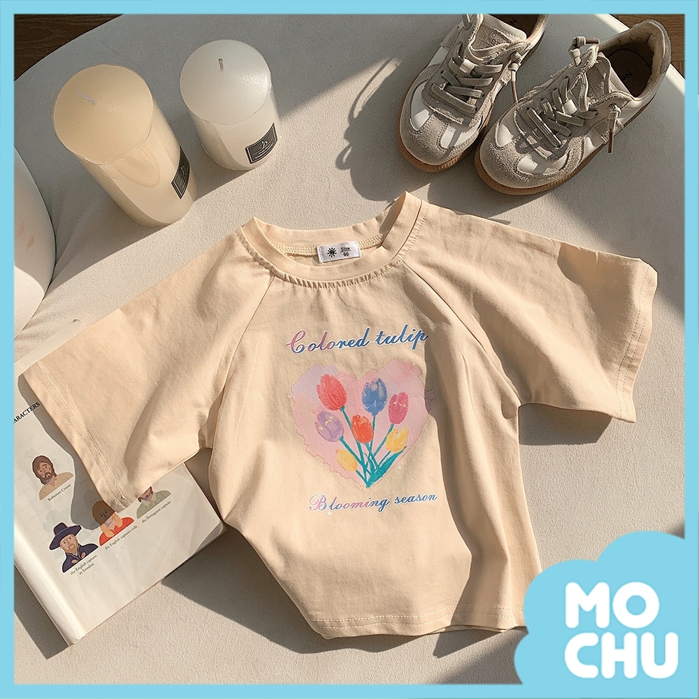 愛心鬱金香短袖上衣