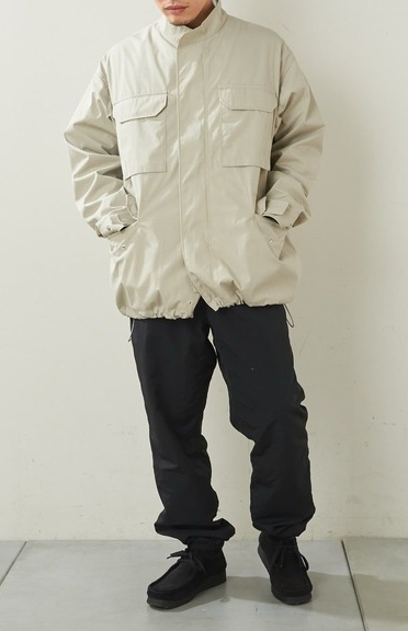 日本代購 紫標 THE NORTH FACE 北臉 大口袋 65/35 野戰夾克 米 MAY-