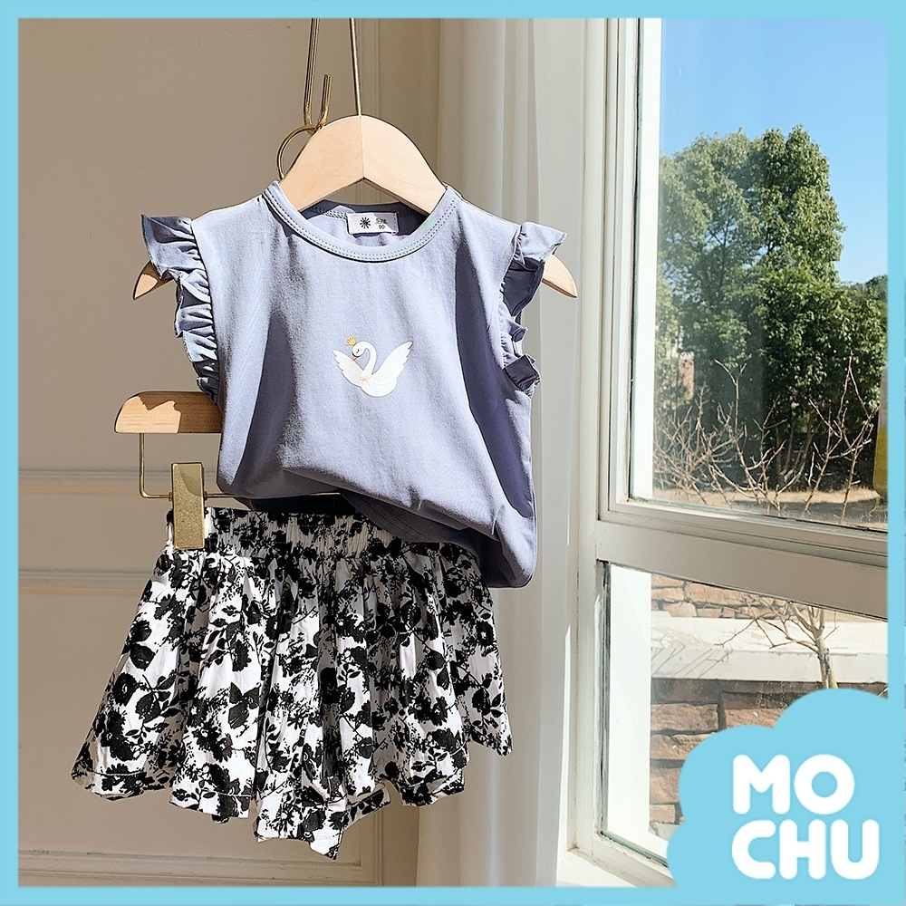 優雅小天鵝短袖套裝