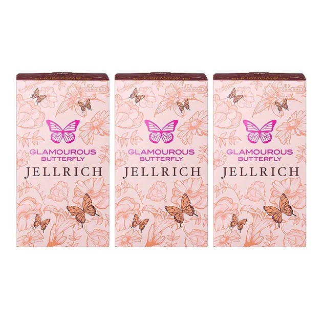 【女性受歡迎No.1】日本JEX 魅力蝴蝶 豐潤濃厚型乳膠安全套（8片裝）三盒裝