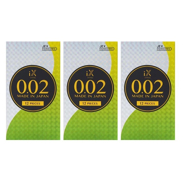 日本JEX iX 0.02 PU安全套（12片裝）三盒裝