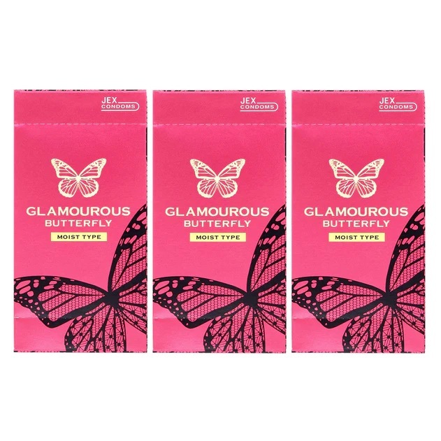 日本JEX 魅力蝴蝶 滋潤型安全套（6片裝）三盒裝