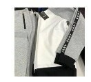 [S] DKNY LONG SLEEVE FLEECE COLORBLOCK RAGLAN CREW,WHITE, M3270118-WHT (SD441)
