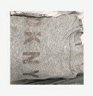 [S] DKNY GLITTER LOGO TEE,HEATHER GREY, P9BH9AHQ-HTHR GRY (SD445)