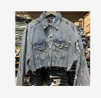 [S] DKNY CROPPED DENIM JACKET, B2230050-DEN (SD450)