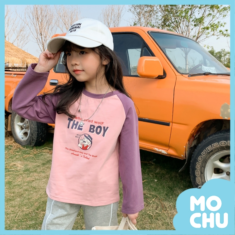 THE BOY插肩袖拼色上衣