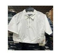 [S] DKNY FRONT ZIP TOP [FINAL SALE],WHITE, E2ESCHNE-WHITE (SD475)