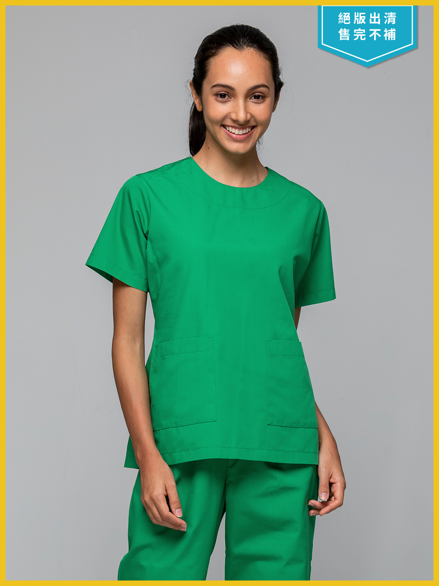 【 C703-E3 出清款 】女刷手褲裝-C經典布-竹子綠