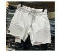 [S] DKNY RHINESTONE OUTLINE LOGO SHORTS,WHITE, DP2S5052-WHT (SD478)