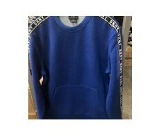 [S] DKNY DIRECTIONAL QUILTING CREWNECK,COBALT [FINAL SALE], M3270122-COB (SD477)