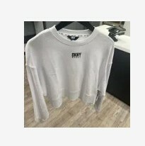 [S] DKNY BALANCED OVERSIZED CREWNECK,WHITE, DP2T9241-WHT (SD479)