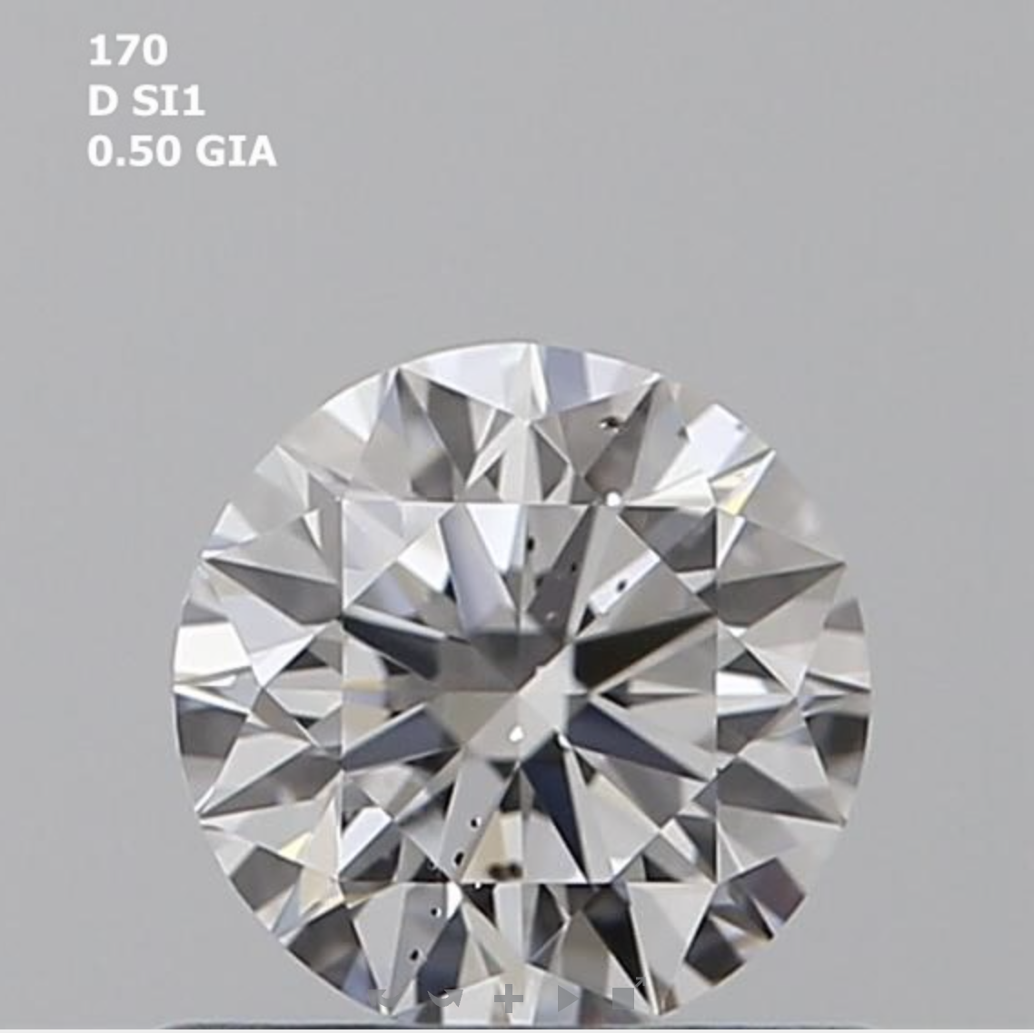 Round 0.50ct D SI1 EX EX EX N