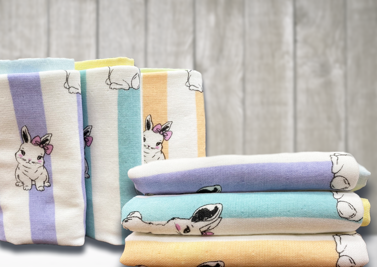 Gemini 双星毛巾 甜心小兔超柔紗布系列巾。童巾。浴巾