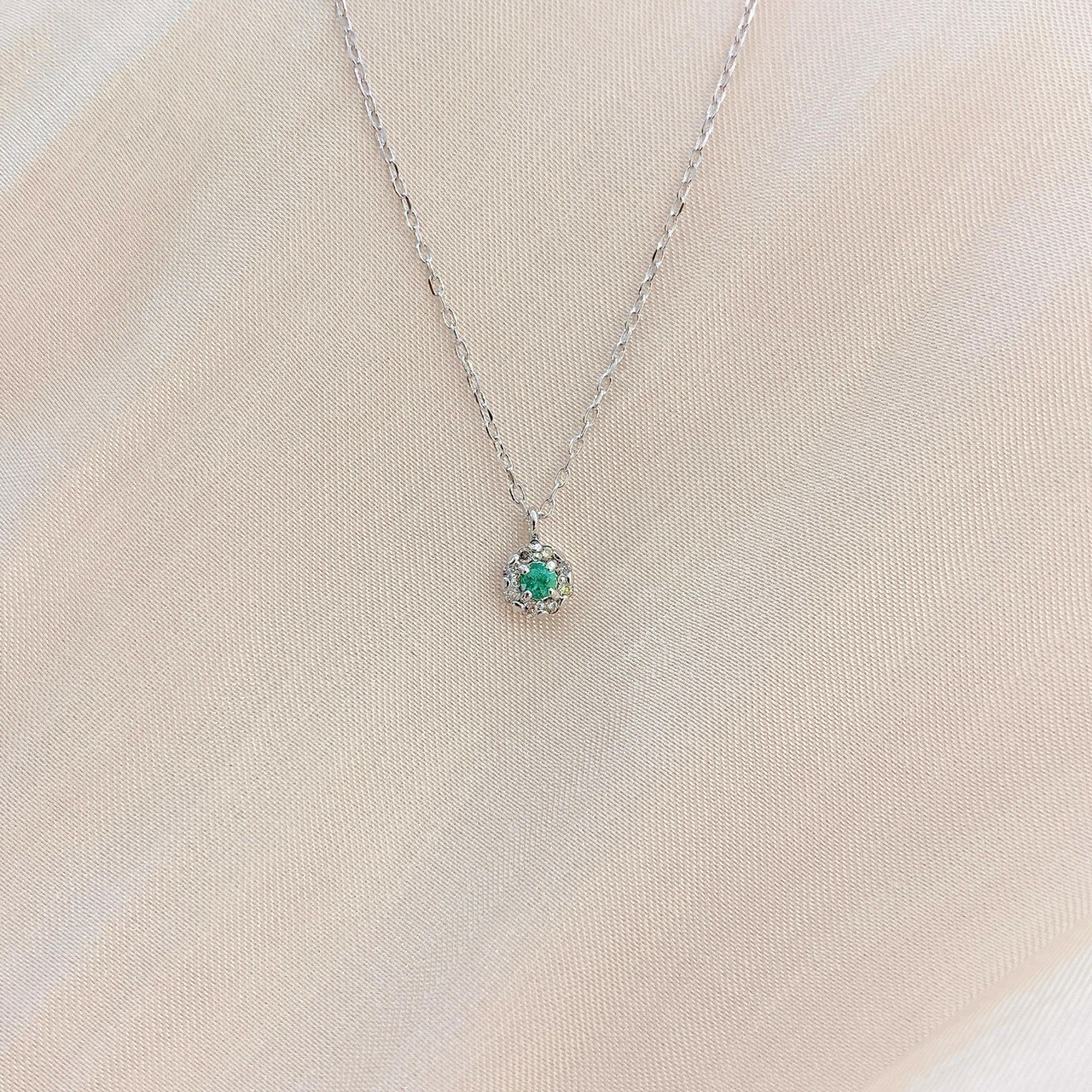 生日石項鍊-5月祖母綠