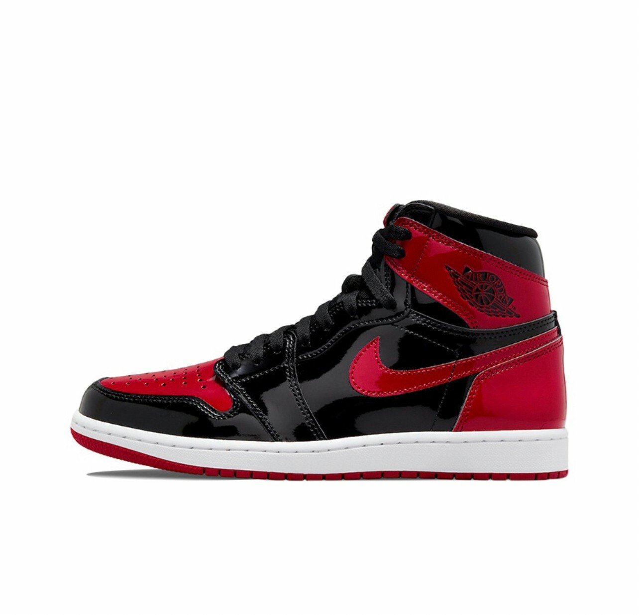 現貨 Jordan Air Jordan 1 "patent bred" 禁穿 復古籃球鞋 黑紅 MAY-