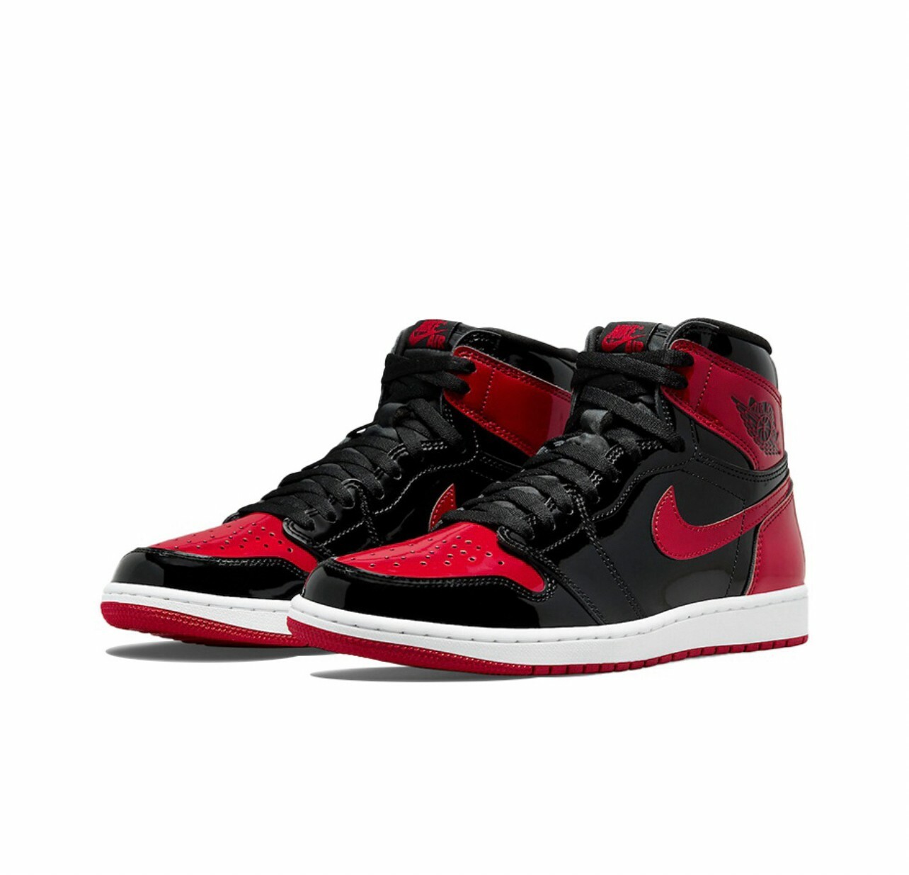現貨 Jordan Air Jordan 1 "patent bred" 禁穿 復古籃球鞋 黑紅 MAY-