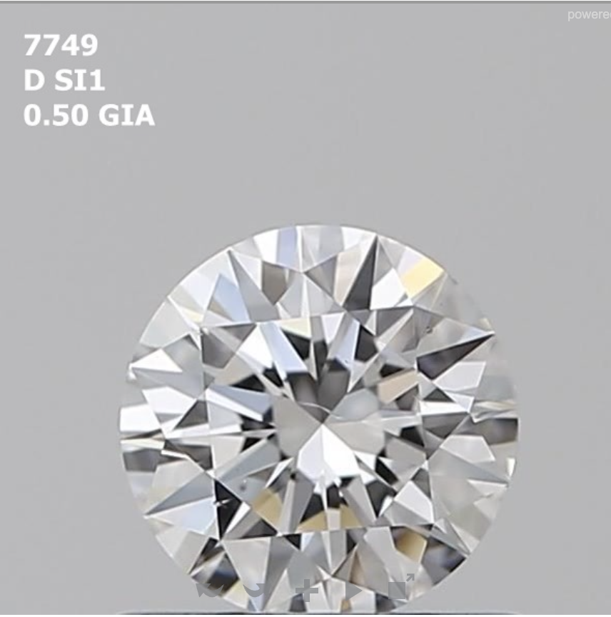 Round 0.50ct D SI1 EX EX EX N