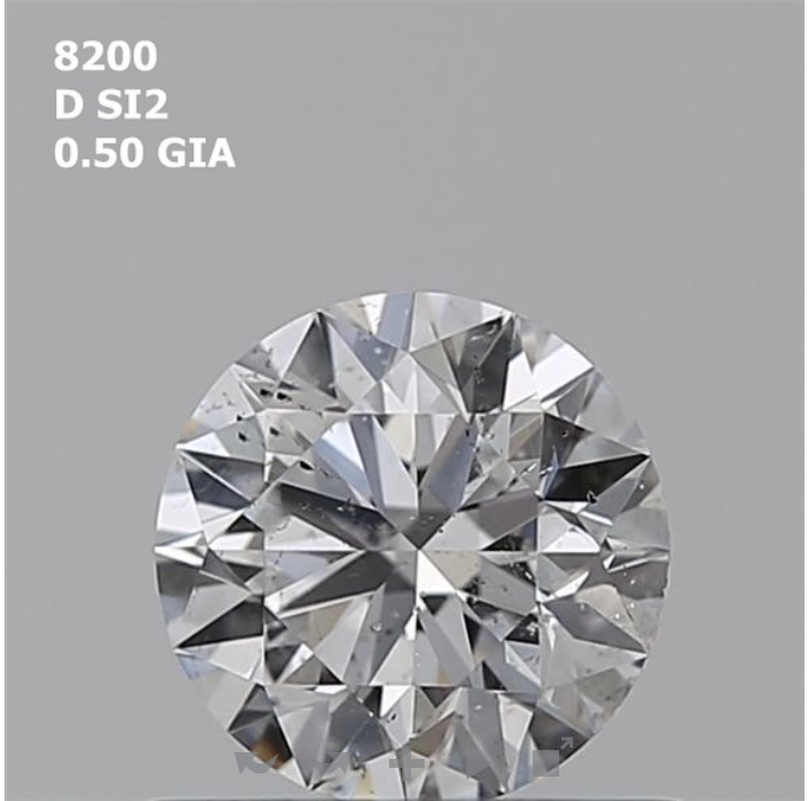 Round 0.50ct D SI2 EX EX EX N