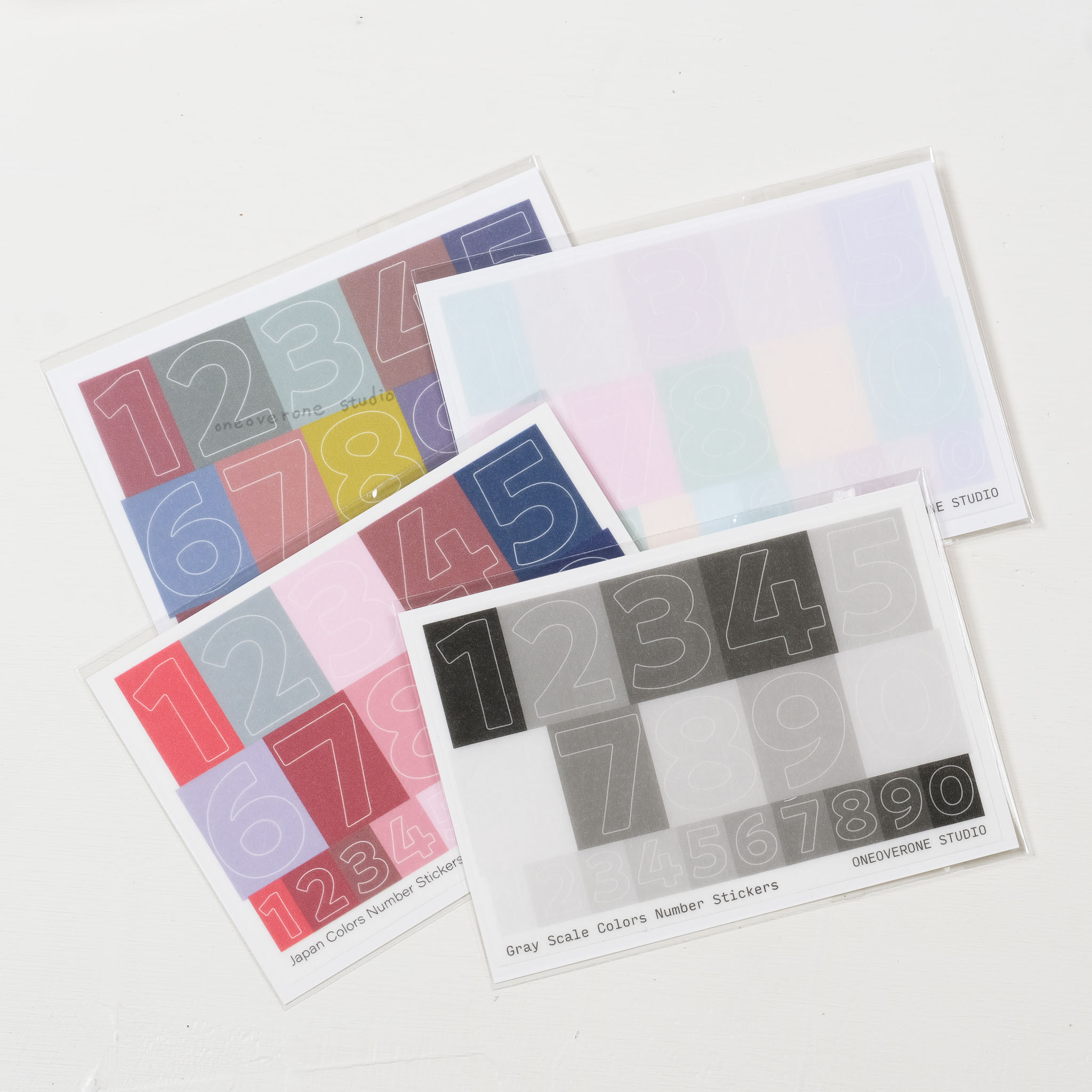 全割型黑體數字 和紙貼紙｜oneoverone studio TAIWAN