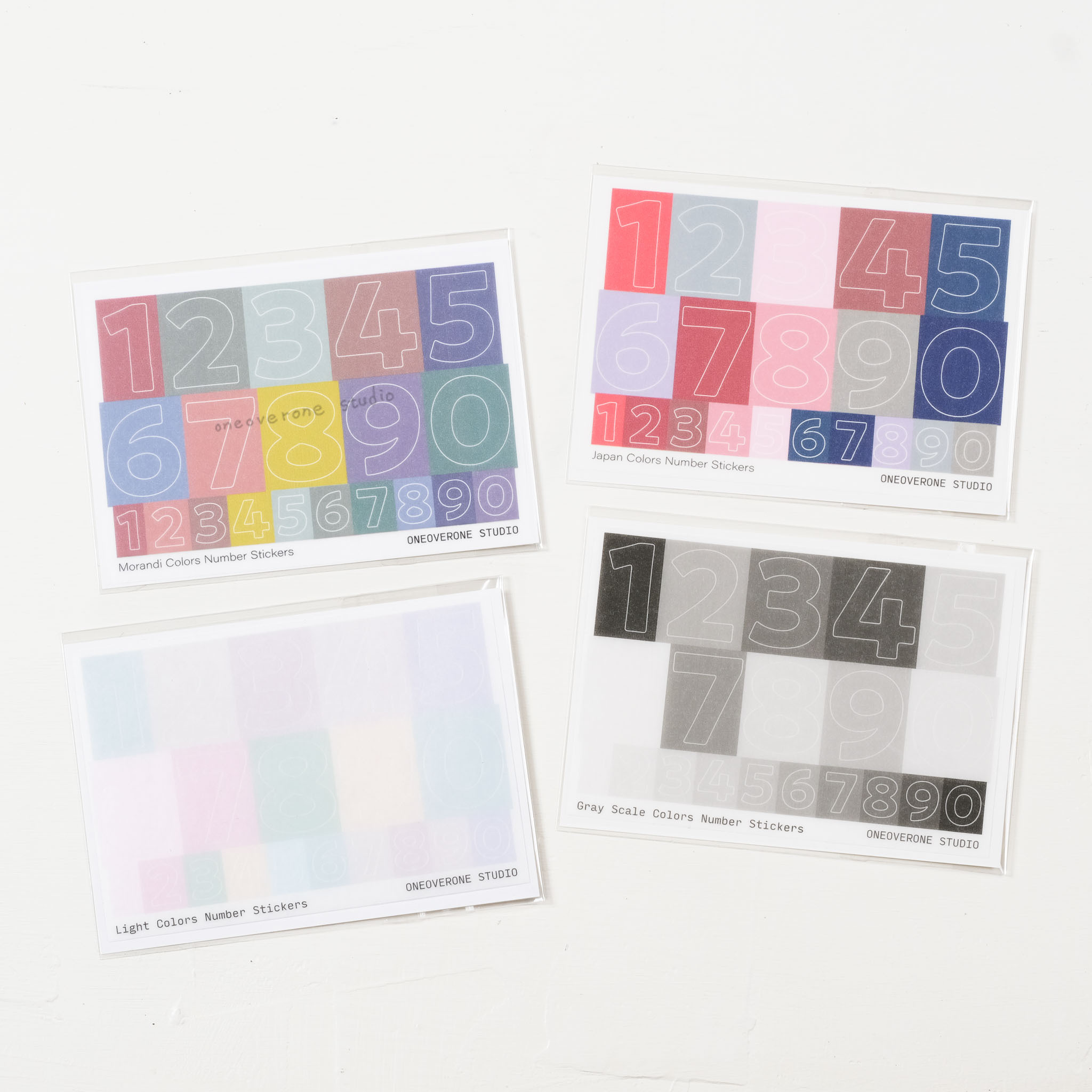 全割型黑體數字 和紙貼紙｜oneoverone studio TAIWAN