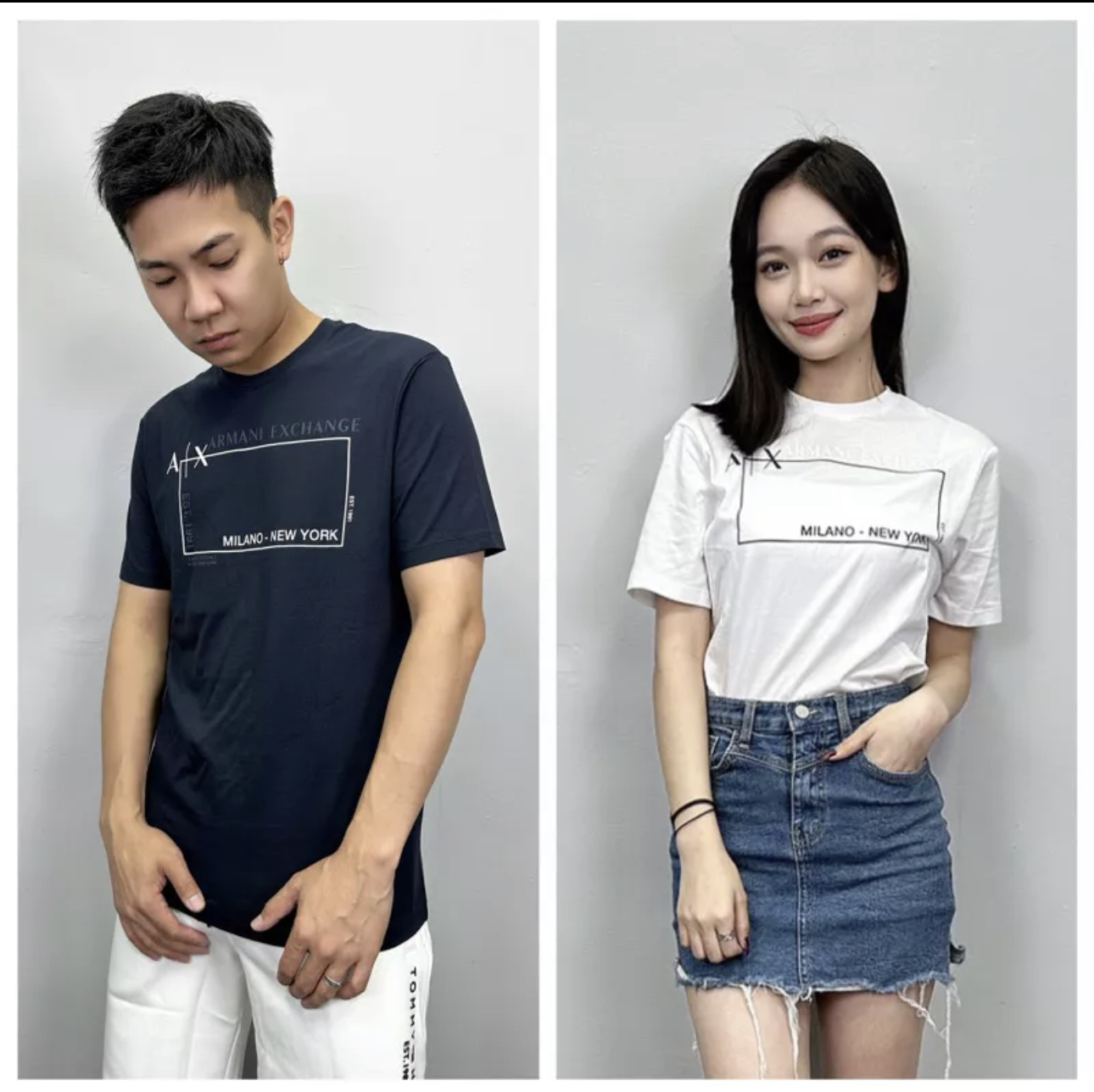 Armani Exchange AX 方框字母 短袖上衣 短T