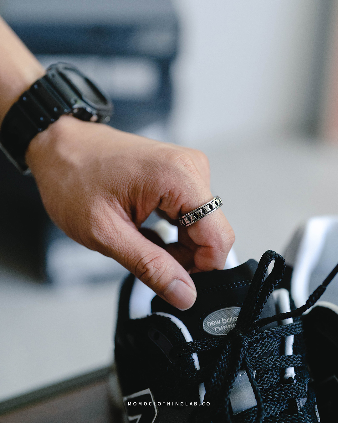 #現貨 (ACCR102) 正韓鋼戒 復古凸方紋戒