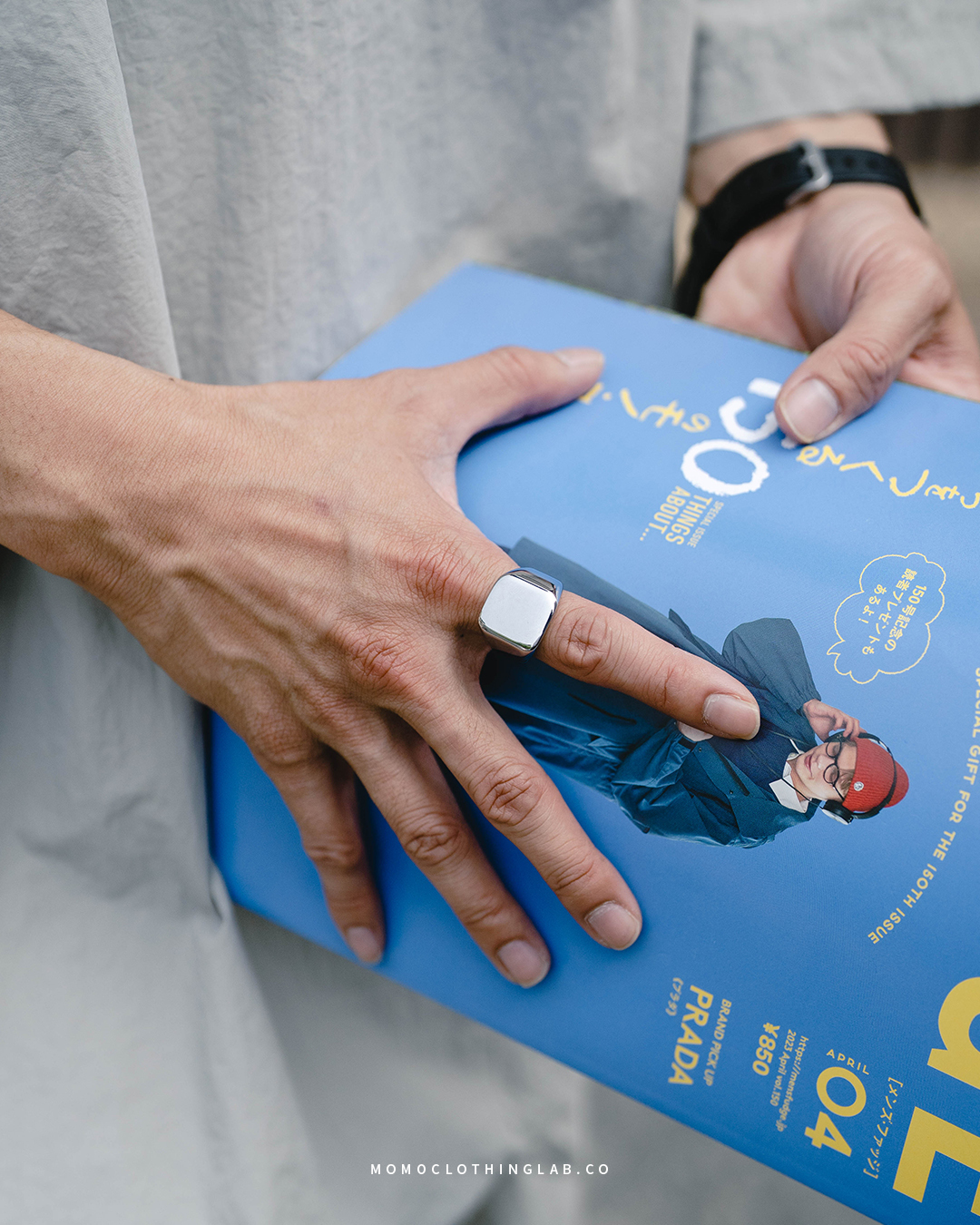 #現貨 (ACCR103) 正韓鋼戒 金屬亮面方戒