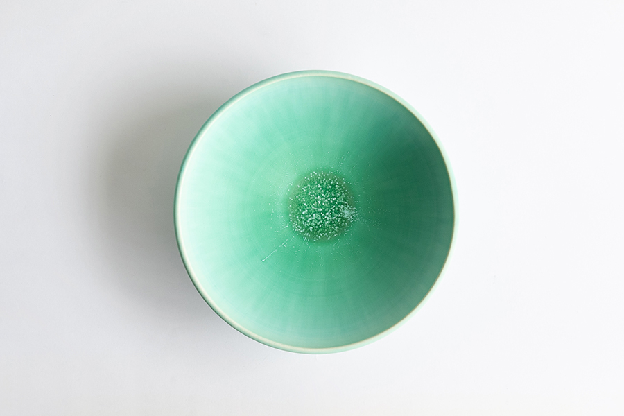 岩崎龍二-冰綠色7寸丸缽