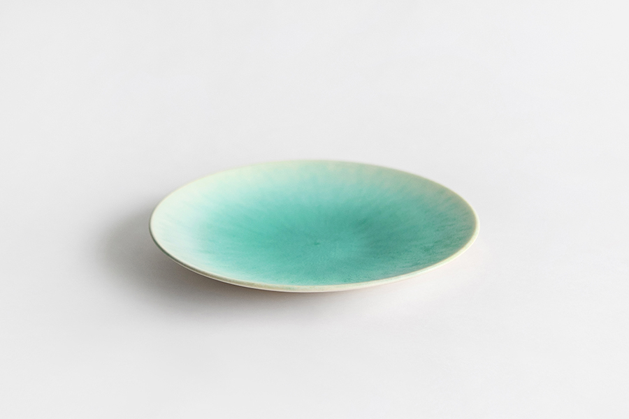 岩崎龍二-冰綠色7寸平皿