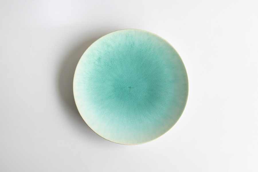 岩崎龍二-冰綠色7寸平皿