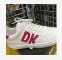 [S] DKNY ABENI-LACE UP SNEAKER,WHITE/SHOCKING, K1354976-WSI (SD499)