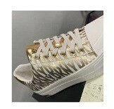 [S] DKNY YORK LACE UP SNEAKER,GOLD/EGGNOG, K1385027-CQ9 (SD506)