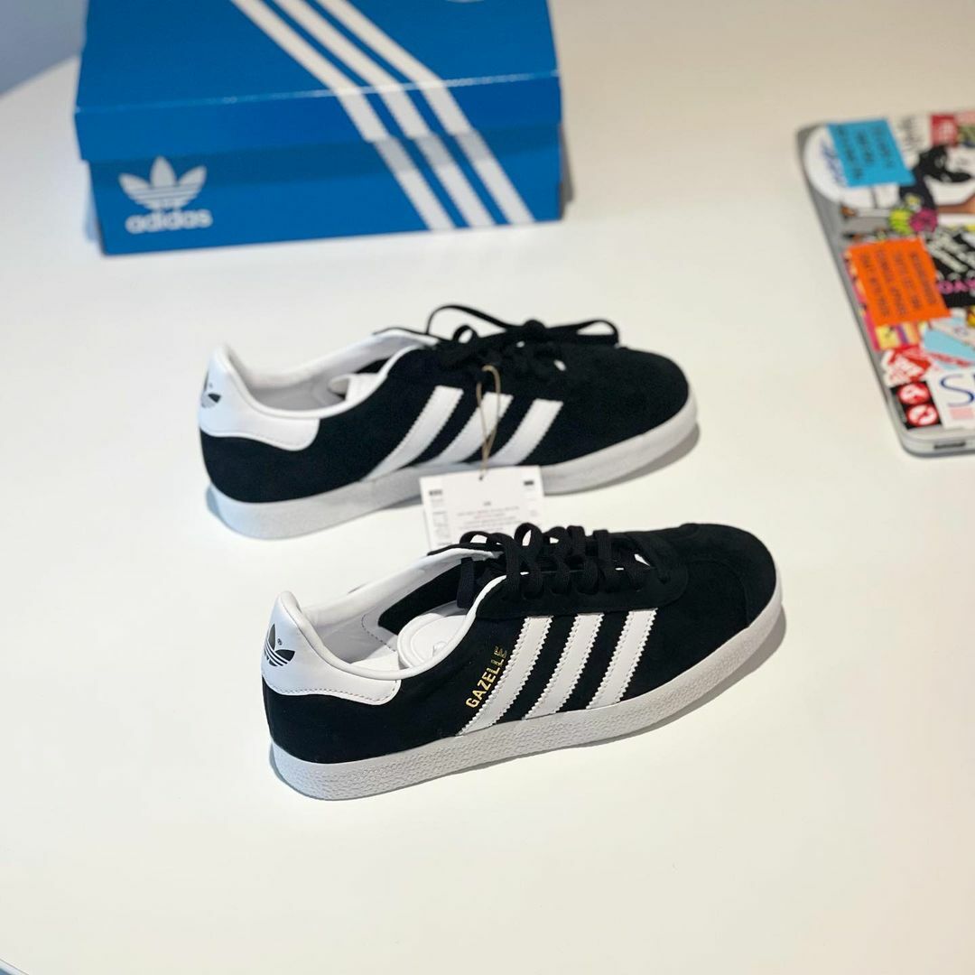 Adidas Originals Gazelle 黑色 白色 麂皮 基本款 百搭 情侶鞋 BB5476