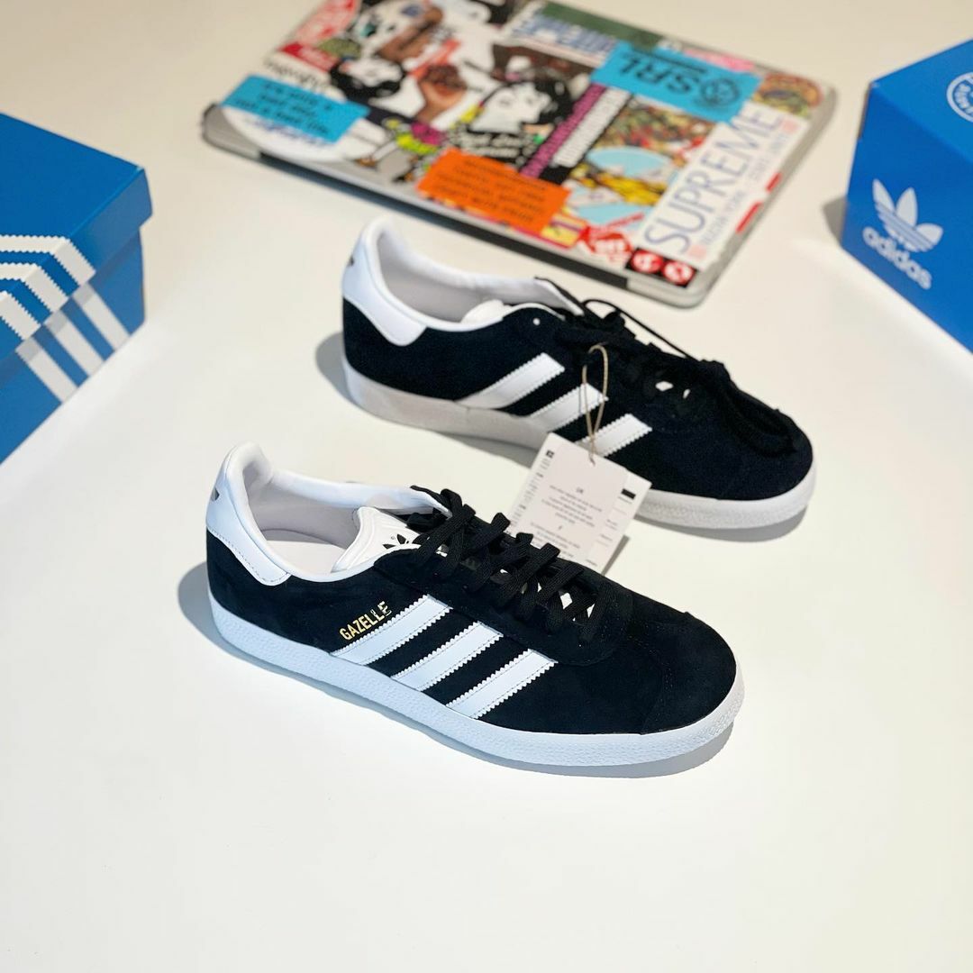 Adidas Originals Gazelle 黑色 白色 麂皮 基本款 百搭 情侶鞋 BB5476