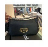 [S] LOVE MOSCHINO HEART LOGO SHOULDER BAG,BLACK, 8059022744838 (SLM118)