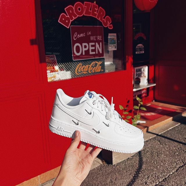 Nike Air Force 1 LX 白色 銀勾 四勾 立體 小勾 泫雅款 AF1 白鞋 CT1990-100