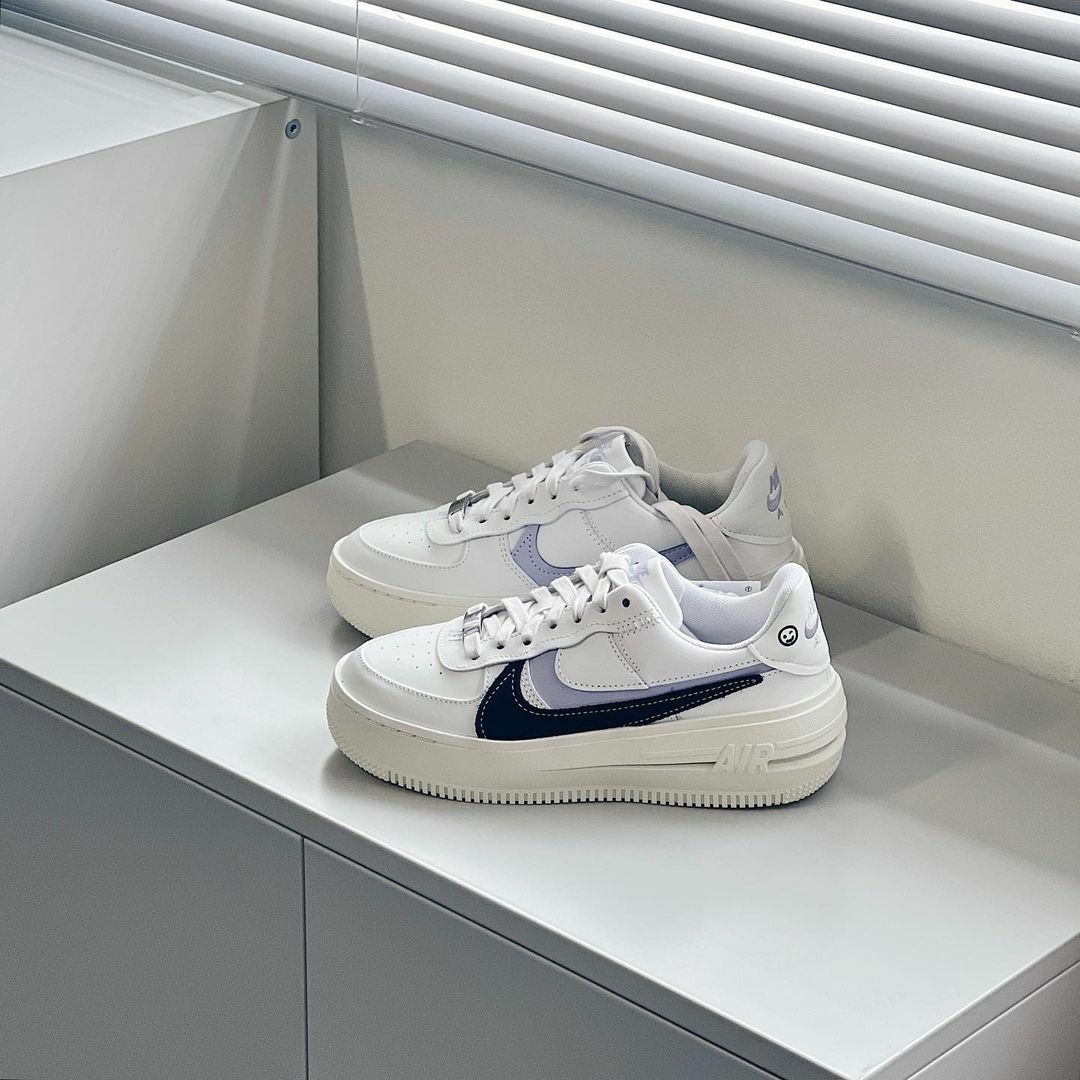 Nike Air Force 1 PLT.AF.ORM 日本限定 紫薯奶霜 紫色 白鞋 笑臉 LOGO 厚底 增高 FD0382-121