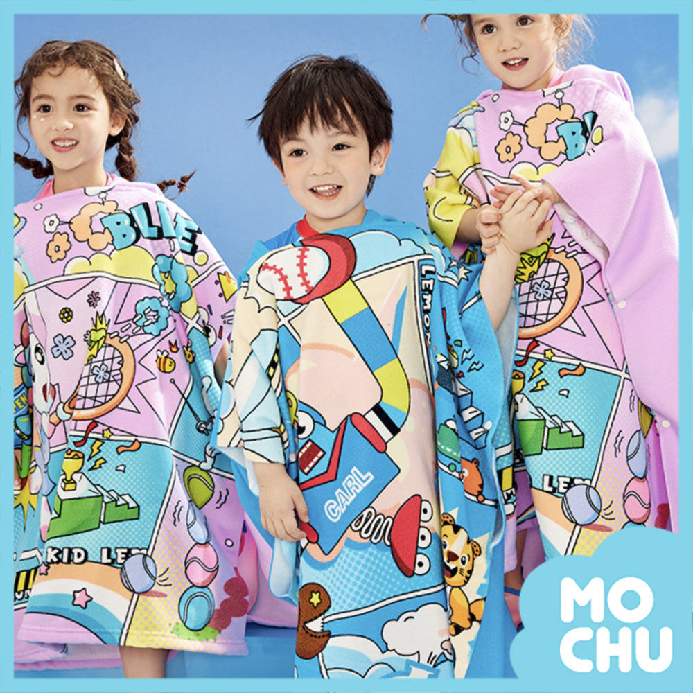 漫畫風格速乾浴袍(兩色)