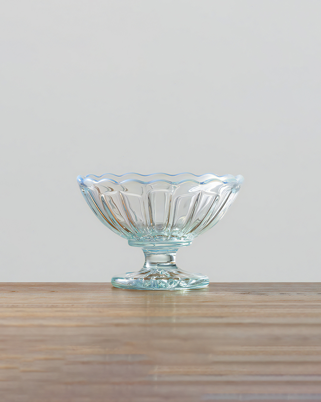 雪の花系列 玻璃甜點杯 L 冰藍色｜廣田硝子