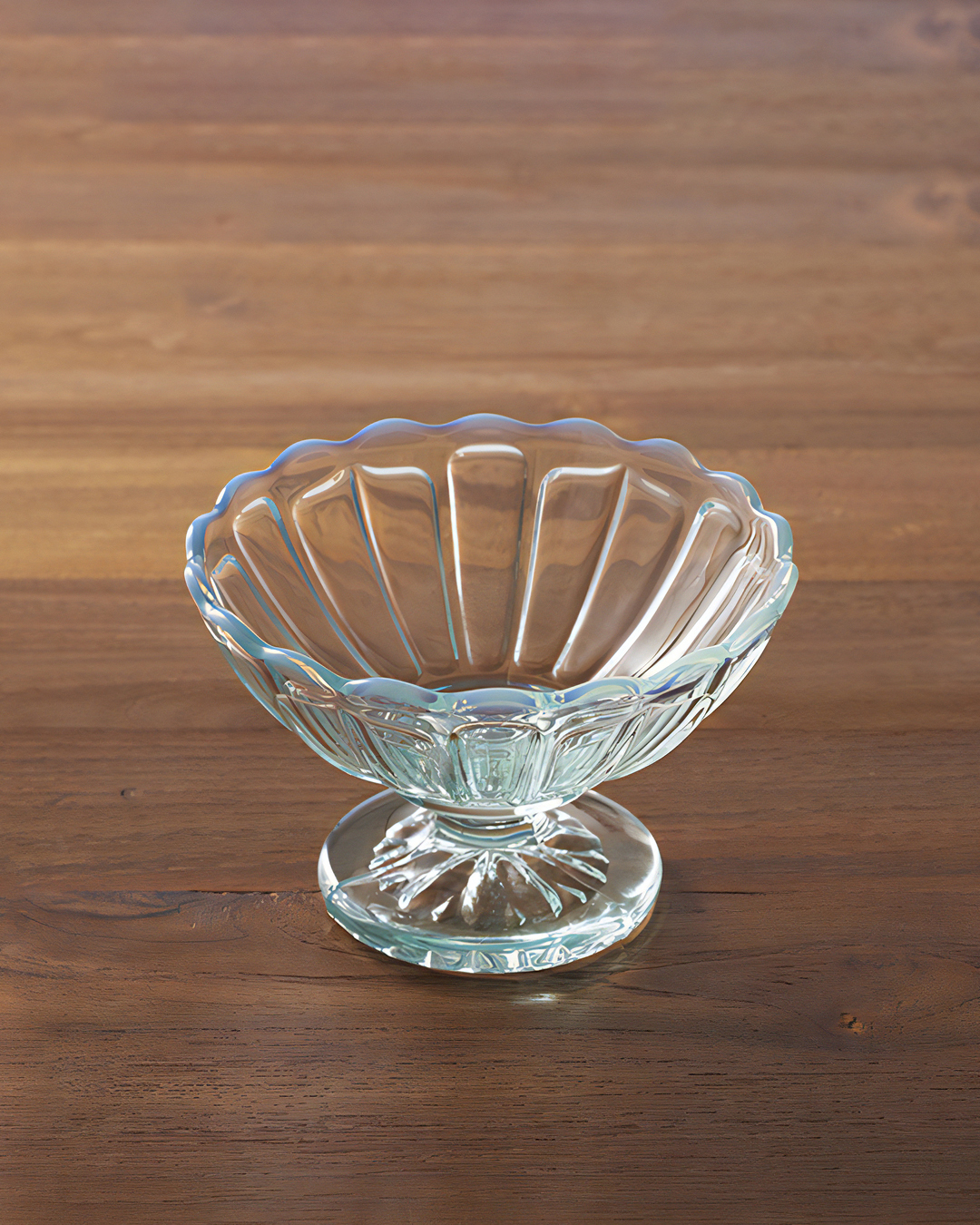 雪の花系列 玻璃甜點杯 L 冰藍色｜廣田硝子