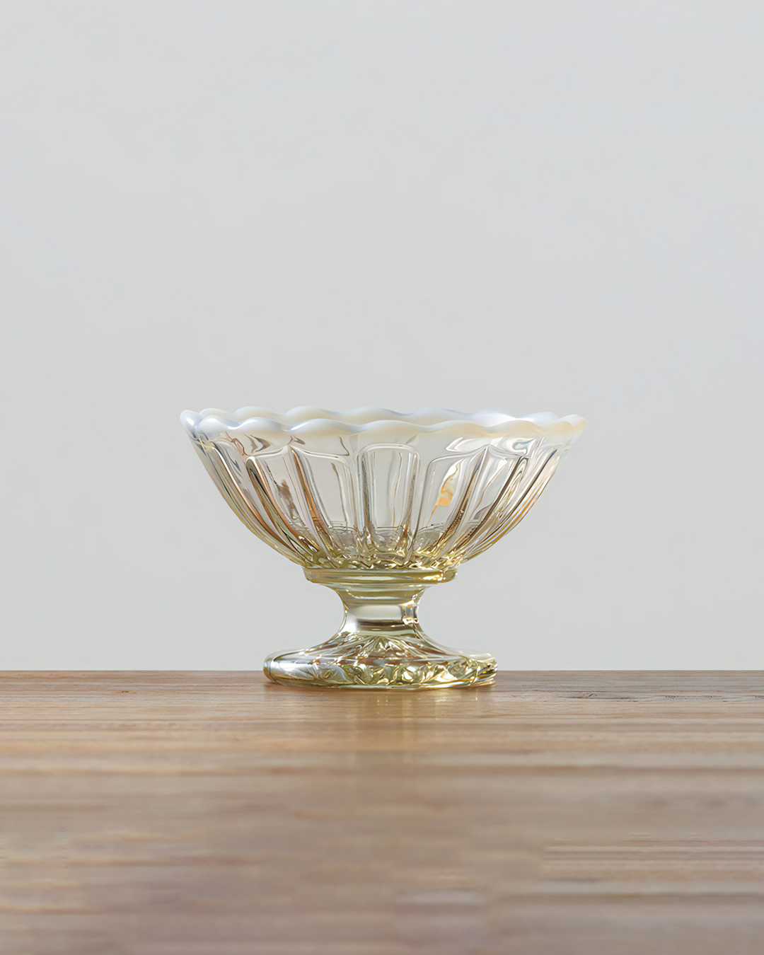 雪の花系列 玻璃甜點杯 L 古代色｜廣田硝子