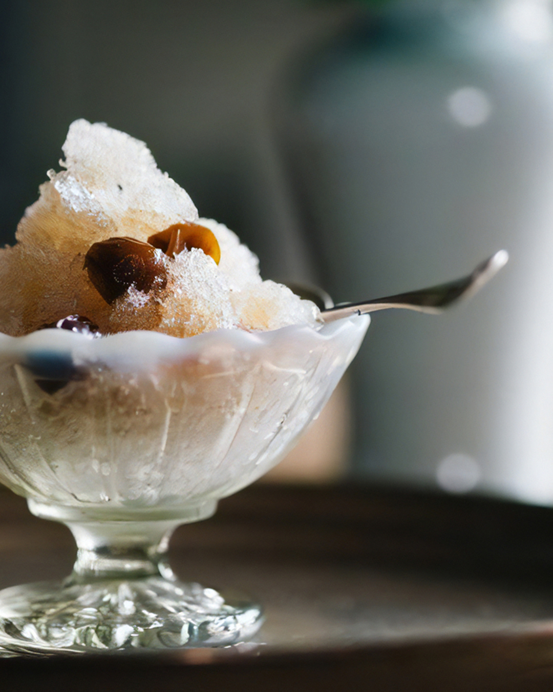 雪の花系列 玻璃甜點杯 S 古代色｜廣田硝子