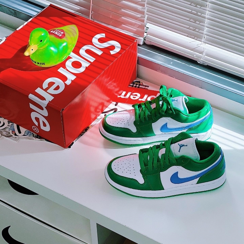Nike Air Jordan 1 幸運綠 綠色 白色 藍勾 休閒鞋 女鞋 男女尺寸 DC0774-304