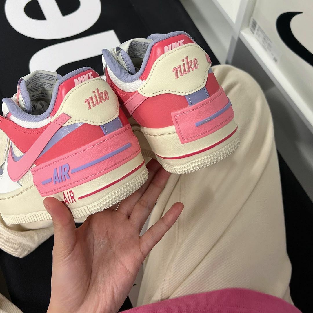 Nike Air Force 1 Shadow 草莓芋泥 薰衣草紫 草莓色 粉紅 奶油白 AF1 DV7449-101